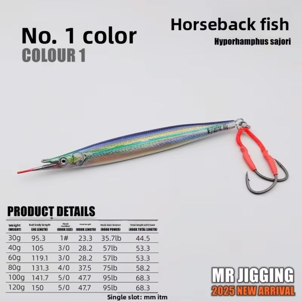 40g-60g Weight Tuna Bait Metal Material Spanish Mackerel Lure  Deep Sea Fishing