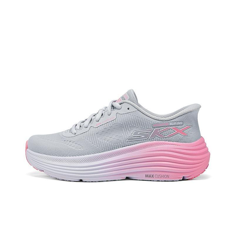 Skechers Women s GO Series PU Mesh Wear Resistant Low Top Running Shoes Gray Pink 129473-GYPK 37