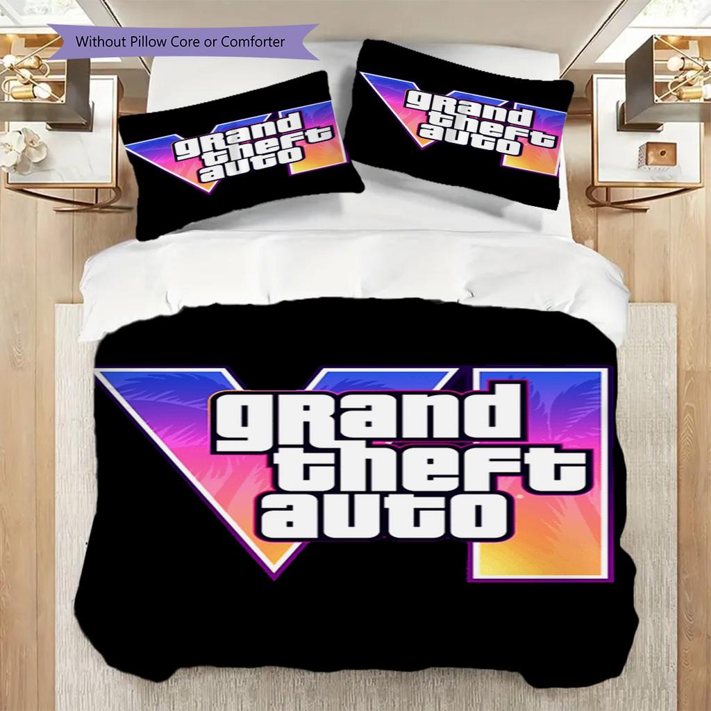 Grand Theft Auto San Andreas Dreiteiliges Set 1 Bettbezug 2 Kissenbezüge Ohne Füllung Bettwäscheset Bettbezug Und Kissenbezug