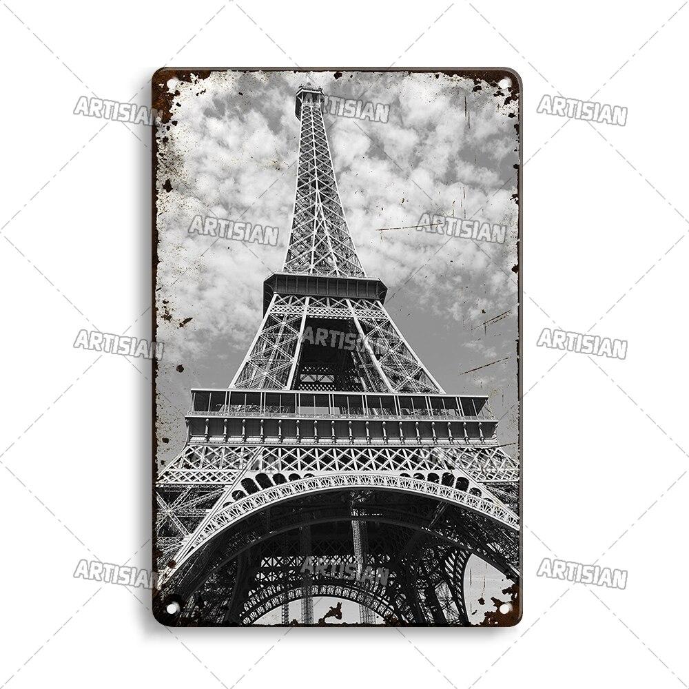 Vintage France Metal Sign  Funny Tin Travel Plaque for Home Bar Cafe Wall Decor  Rustic Metal Plate