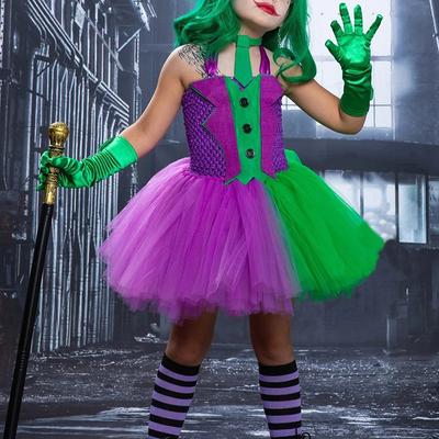 Kinder Halloween Mädchen Kleider Kürbis Geist Gesicht Langärmelig Mädchen Partykleider
