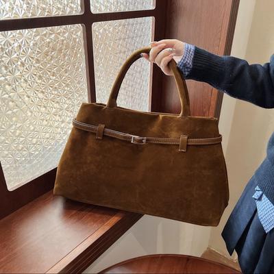 New Fashion Matte Cowhide 2025 Autumn Large Capacity Single Shoulder Handbag Crossbody Bag Urban Simple Tote Women's Bag