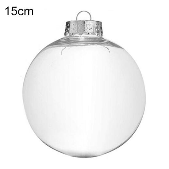 Transparent Plastic Ball Baubles Christmas Tree Hanging Ornament DIY Decoration