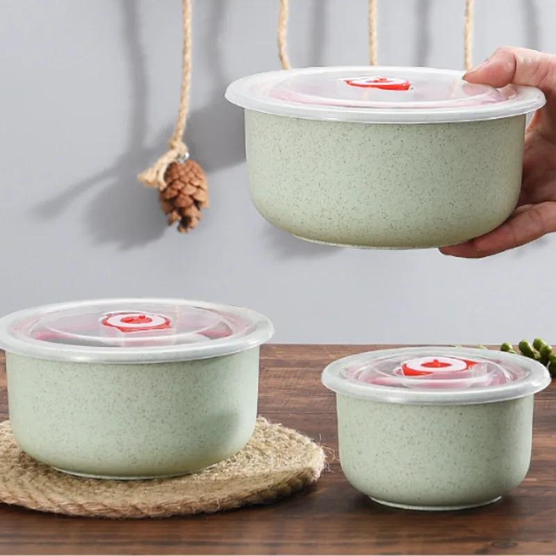 Kitchen Fresh-Keeping Bowl With Lid Dry Food Fruits And Vegetables Sealed Storage Box Portable Office Worker Lunch Box