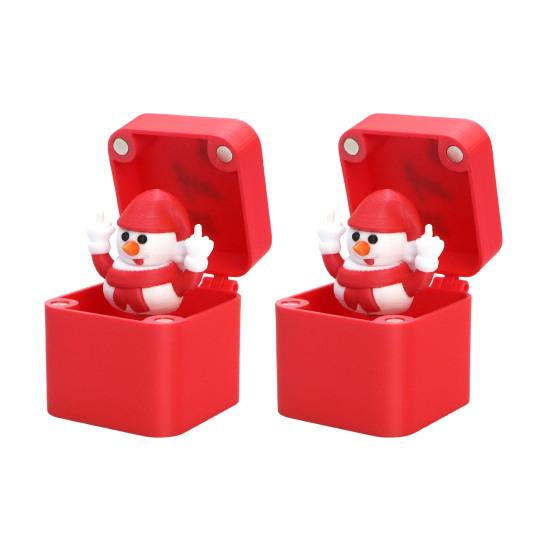 1/2/4Pcs Christmas Middle Finger In A Box Ornament Pop-up Santa Claus Reindeer Snowman Box Desktop Decoration Tricky Props Gag Prank Gift