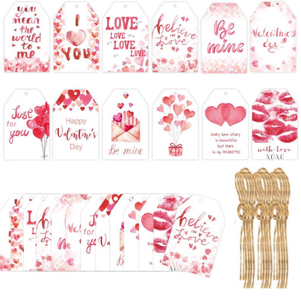 Valentines Celebration Day Paper Hang Tag Pendant For Daily Party Decoration