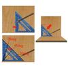 Red Lightweight 7-inch Metric Precision Square Ruler Marking Measuring Tool, 90 Degree Thick Aluminum Alloy Triangle Plate