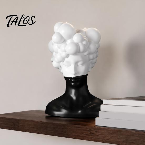 Sophisticated Housewarming Gifts Modern Abstract Bust Statue, Man Portrait Sculpture, Minimalist Black And Creative Interior Soft Furnishings