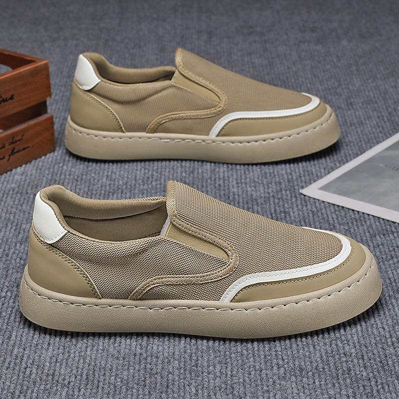 Spring and Summer New Breathable and Lightweight Men's Casual Shoes Mesh Light Luxury Cloth Shoes Men's Daily Shoes