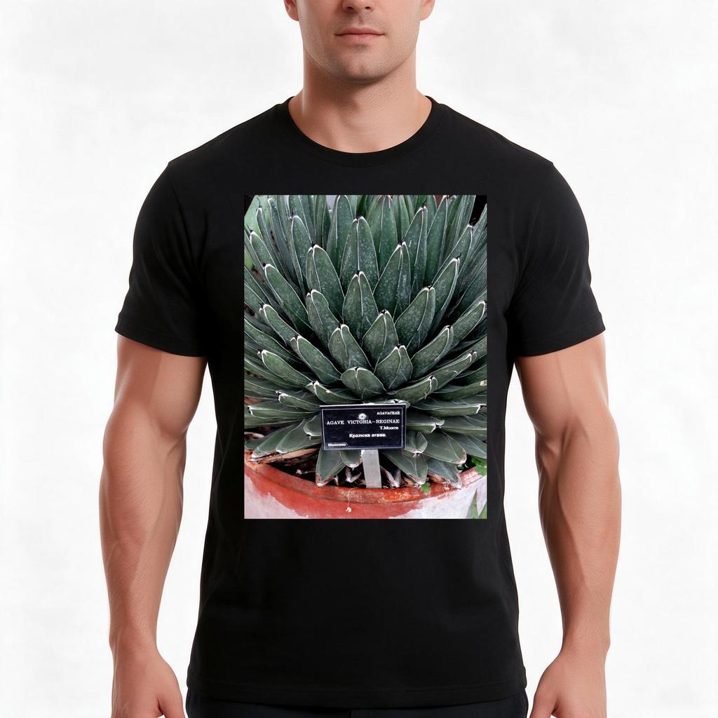 Agave Victoria Plant Photo Tshirt Summer Casual Cotton Tee Oversized Streetwear Tops Vintage Graphic Print Unisex Unisex Unisex