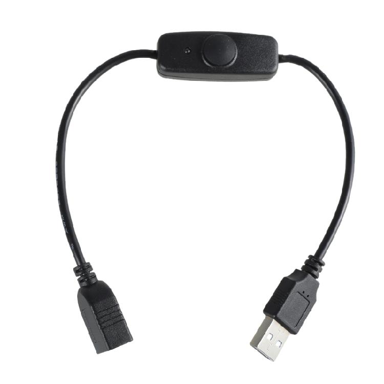 12.6inch Extension Cable Cord with Power Switching Button, USB Male to Female Extender Cord for USB Fan/LED Desk Light