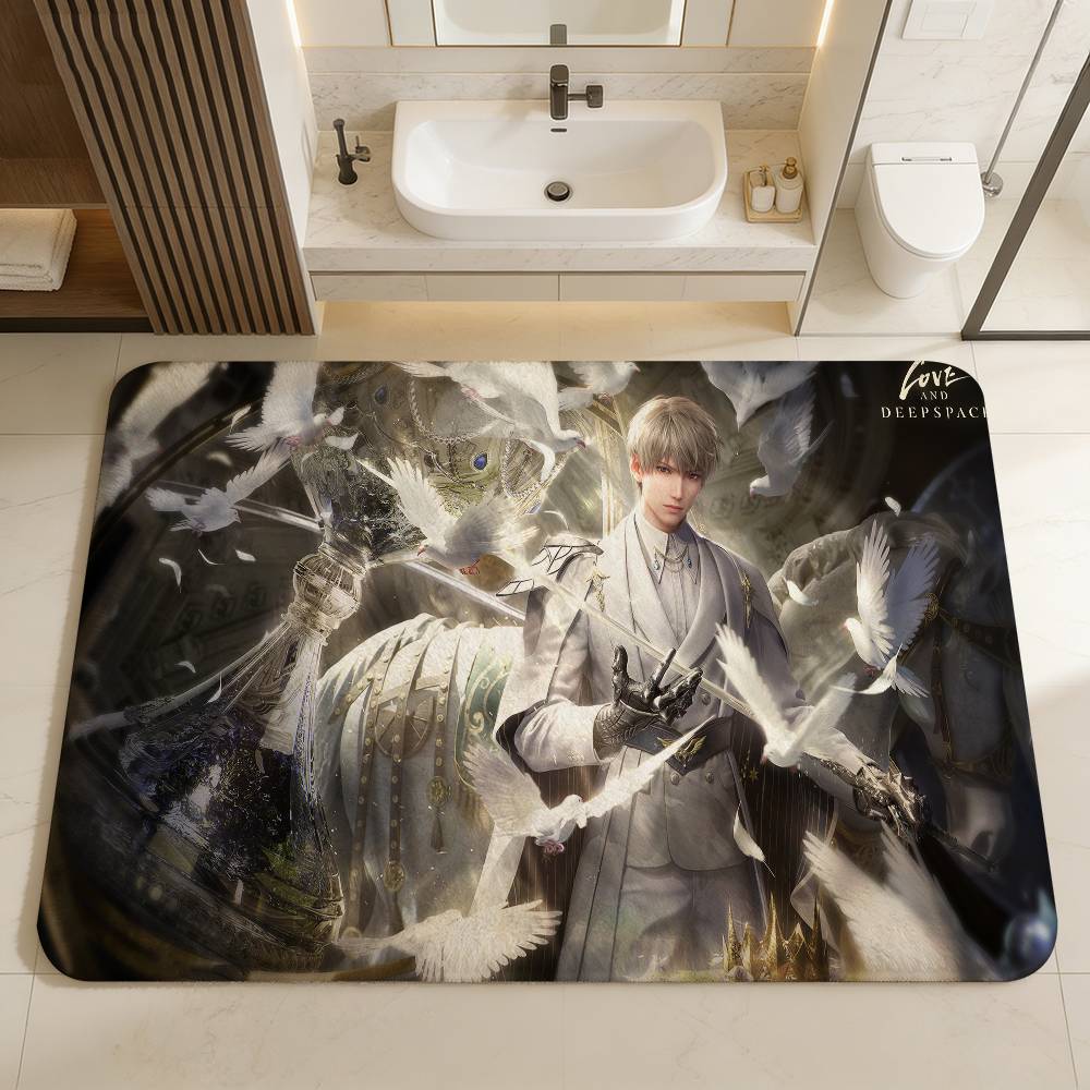 Love And Deep Space Game Hallway Carpet Washable Non-Slip Living Room Sofa Chairs Area Mat Kitchen Doormat Area Rug