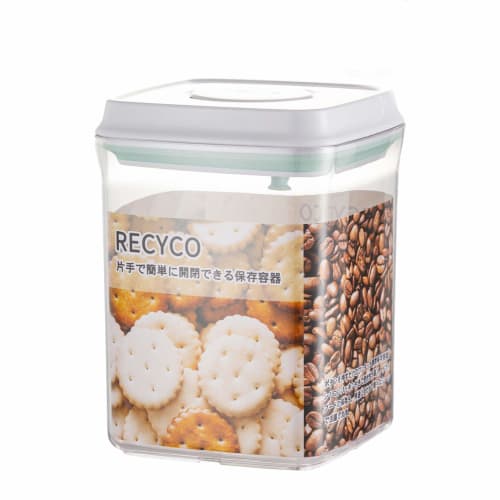 RECYCO Canister, Airtight Food Storage Container, Plastic, Pet Food Storage Container, Pop-Up Container, Easy One-Hand Opening, Moisture-Resistant, Tr