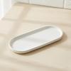 Oval Serving Platter Raised Rim Ceramic Dish White for Hosts, Home Cooks,
