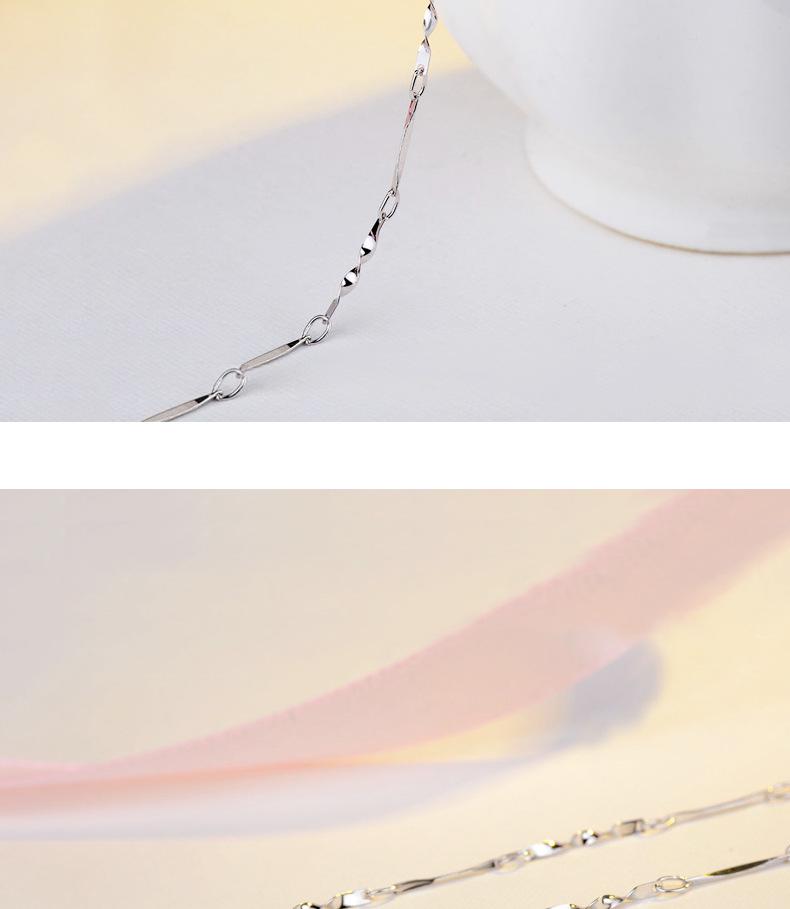 S925 Sterling Silver Versatile Women's Necklace, Twisted Link Chain, 40/45cm