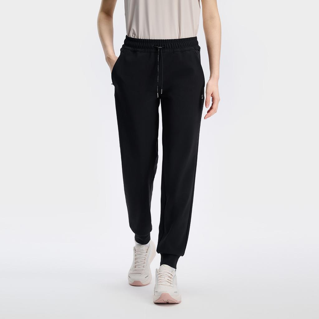 New FILA Knitted Sports Pants Women's Pitch Black A11W431604FBK