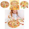 Jeu éducatif interactif pour parents et enfants, jouet à empiler en bois multicouche en forme de pizza pour enfants