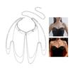 Fashionable Crystal Tassels Design Shoulder Necklace for Ladies Jewelry for Bridesmaids Formal Event and Night Out