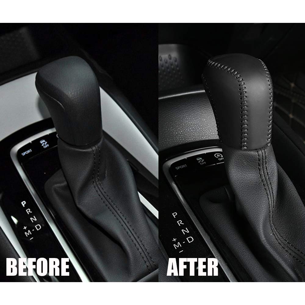 LEXLEYS Toyota Yaris Cross 10 Series Exclusive Design, Genuine Leather Shift Knob Cover, Shift