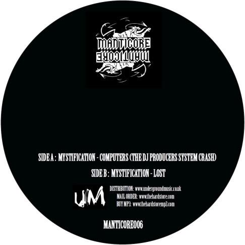

12inch Record MYSTIFICATION - Computers (The DJ Producer s System MANTICORE006 Manticore Recor 2011 UK Dance & Electronica Used