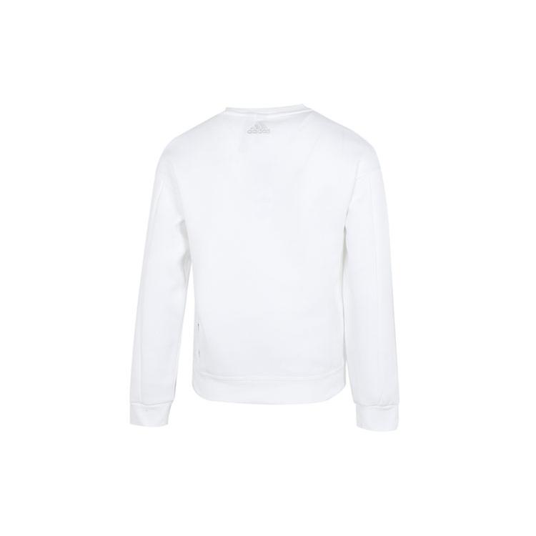 Adidas Sweatshirts Women's White Crew Neck Moderate Regular HC2806