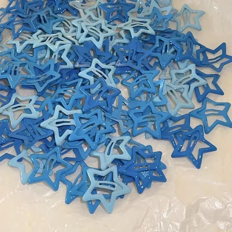 10pcs Colorful Y2K Star BB Hair Clips Women Grils Cute Metal Star Hairpins Side Barrettes Hair Grip Hair Accessories Headwear