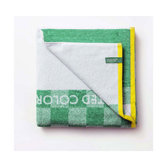 Serviette de plage - Benetton - BE148 - 140 x 170 cm - 100% coton - Vert