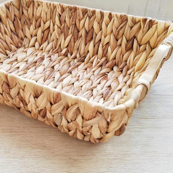 Úložný box Otevřená konstrukce s uchy Prostorově úsporná nádoba Ratanový koš do spíže skříně koupelny