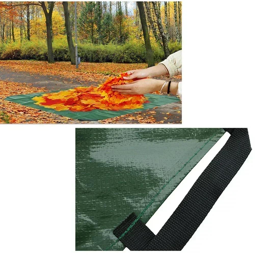 Multi Purpose Waterproof Tarp with 4 Handles for Garden and Outdoor Use Great for Leaf Collection and For Sandbox Cover