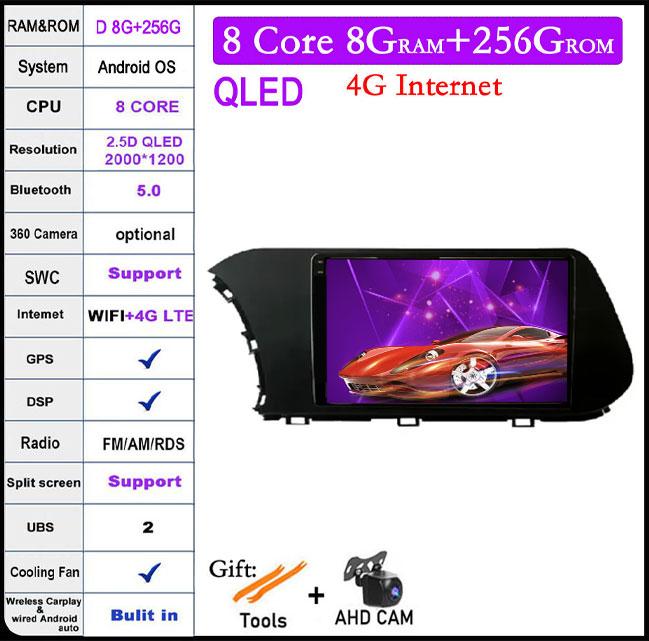 9 Lnch Android 14 For Hyundai I20 2021 -2022 Car Radio Player GPS Navigation Multimedia Stereo 4G LET