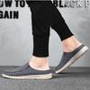 Men's Large Size Lightweight Canvas Slip-On Shoes - Breathable & Casual