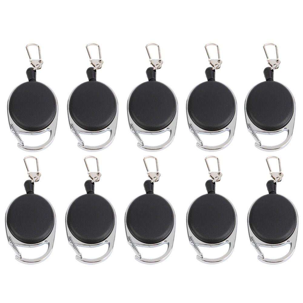 5/10 Pcs Durable 60cm Retractable Key Chain ABS Anti Lose Retractable Keychain Fly Fishing Retractor Fly Fishing