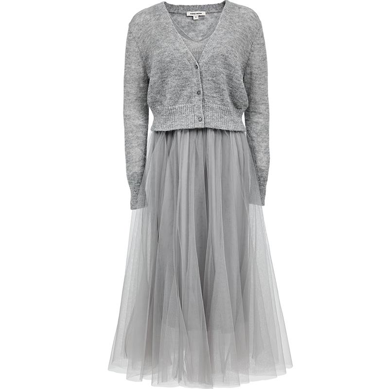 

VEROMODA 2025 Autumn Two-Piece V-Neck Tulle A-Line Dress S