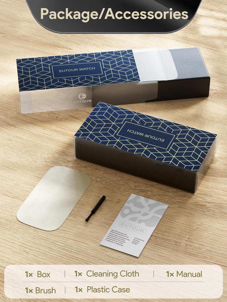 EUTOUR Magnetic Casual Quartz Watch with Magnetic Ball 40mm Rubber Black Men's Watch, Creative, Stylish, Simple, Design, Dial, Band,