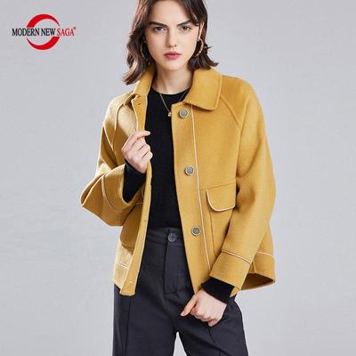 100% Merino Wool Women Jacket Autumn Wool Loose Coat Winter Woolen Coat Cashmere Jacket