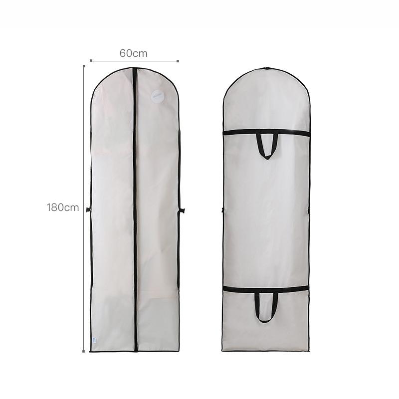 60X180Cm Clothes Dust Cover Garment Suit Dress Jacket Clothes Coat Cover Protector Travel Bag Suit Wedding Dress Cover белый