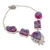 Titanium Druzy Gemstone Handmade 925 Sterling Silver Jewelry Necklace 20" GK-7646
