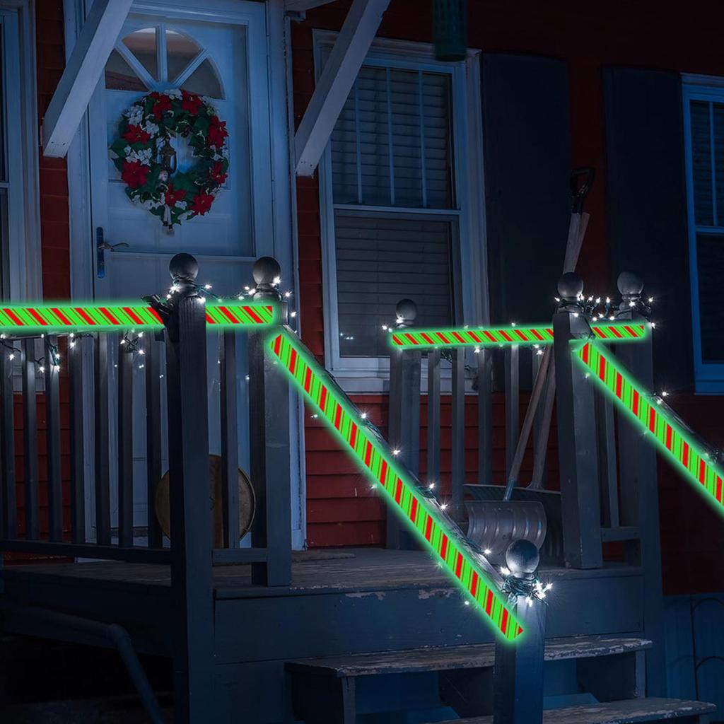 Christmas Flagging Tape 16.4ft Glow In The Dark Seasonal Decor Holiday Decoration Tape For Event Planners Party Organizers DIY