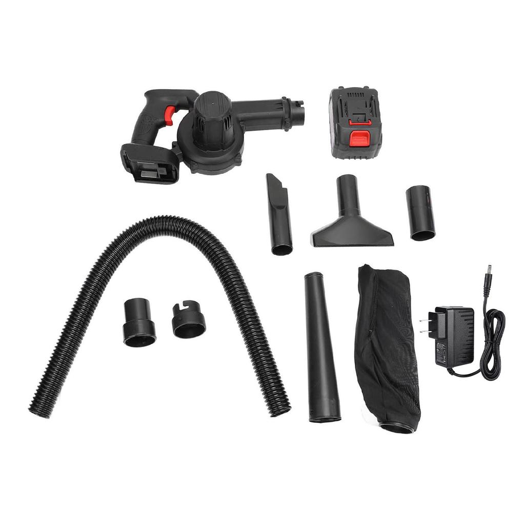 Suflător de frunze fără fir cu baterie și încărcător Putere mare Electric Curățător de frunze Aspirator Furtun și duză