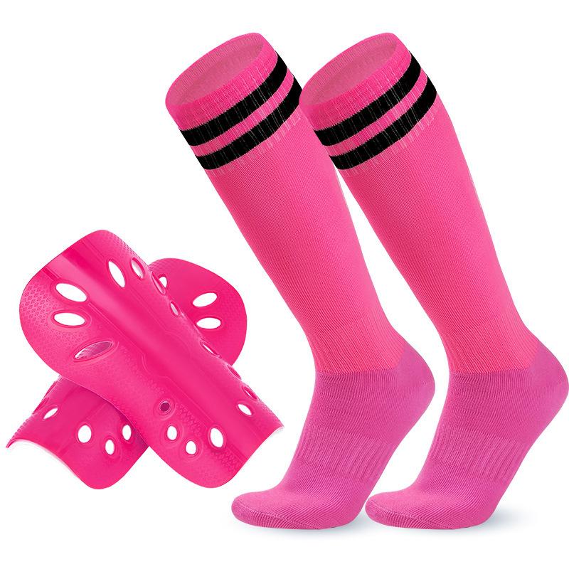 

Cross-Border Sports Protective Set: Adult & Children Football Socks with Shin Guards