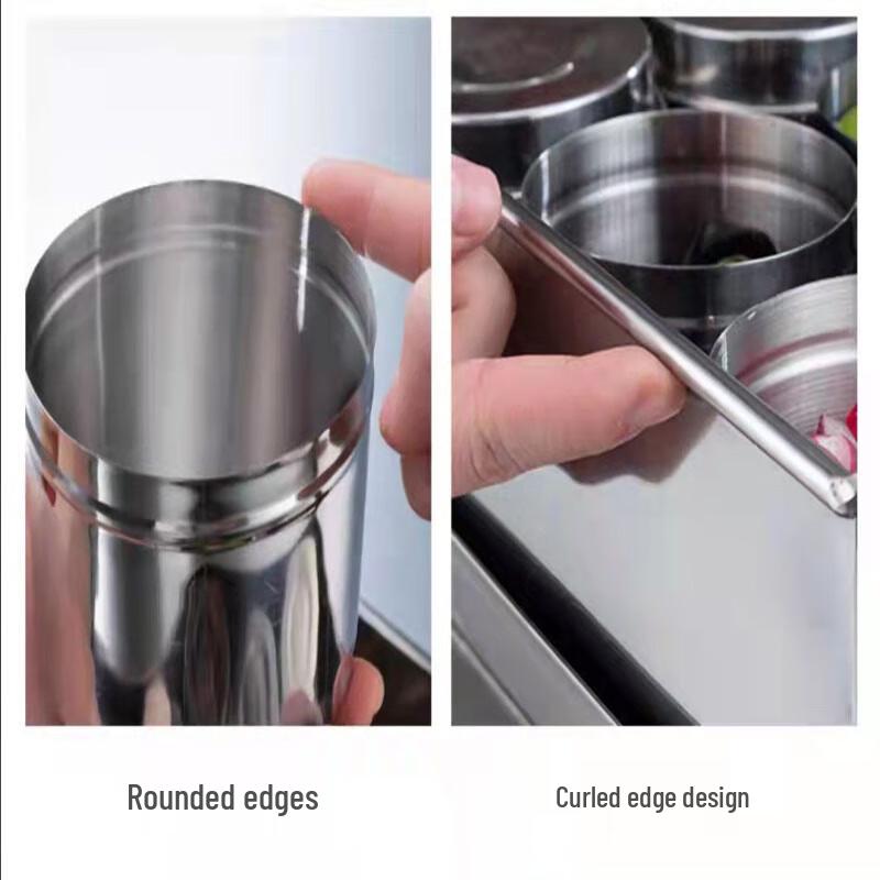 ZHOUYUEHENGSHENG 16-Compartment 304 Stainless Steel Food Sample Box
