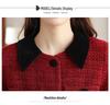 Genuine French Lapel Jacket: Women's Autumn/Winter Angora Red Wool Coat