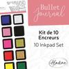 Pigment Ink Pad Kit - Aladine - 10 Colors - 3.5 X 3.5 Cm - Mixed - Adult