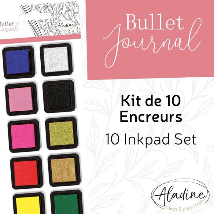 Pigment Ink Pad Kit - Aladine - 10 Colors - 3.5 X 3.5 Cm - Mixed - Adult