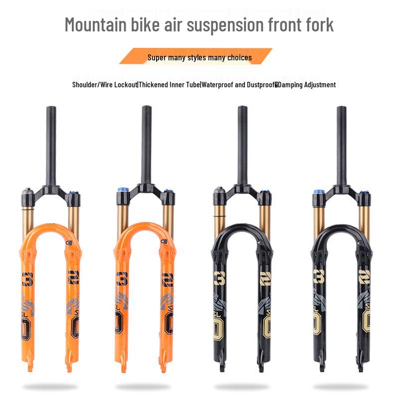 Furcă cu suspensie pe aer pentru bicicletă montană HASSNS cu reglaj de amortizare pentru roți de 26/27.5/29 inch