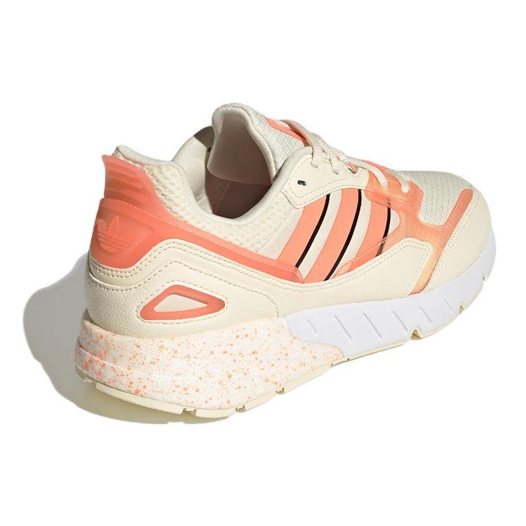 Adidas Originals ZX 1K Boost 2.0 Trendy Sports Non-Slip Wear-Resistant Breathable Low-Top Casual Shoes Women Sneaker Beige Orange GW6869