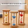 Clessidra timer da sabbia 3 minuti orologio da sabbia orologio rotondo timer in legno di vetro