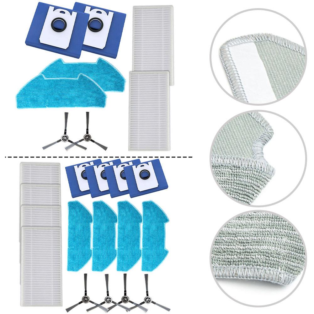1 Set For BObsweep For Ultra-Vision Filter Mop Cloth Bag Side Brush Kits Vacuum Cleaner Accessories Spare To Replace