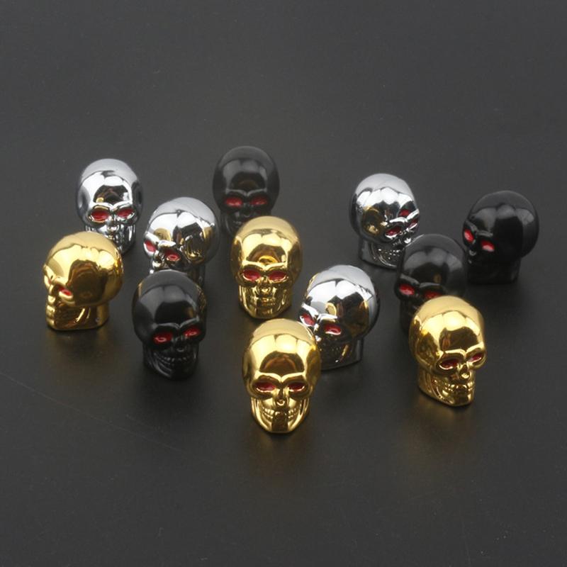 4pcs Skull Valve Caps ABS Car Wheel Plugs For Alloy Wheels Tire Valve Cap Auto Valve Cover Nipple Caps For Cars Motorcycles Bike Stem Caps1