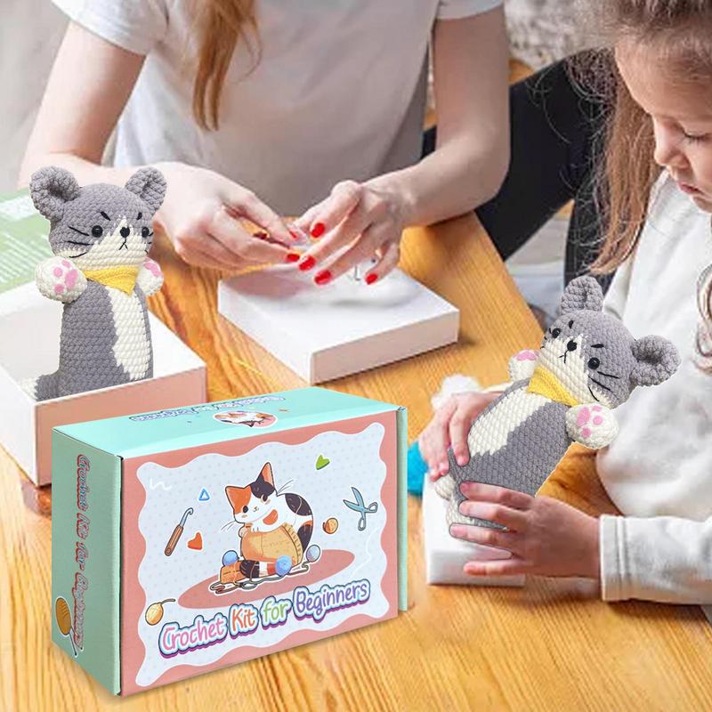 Beginner Crochet Kit For Kids Creative Crochet Material Kit Creative Crochet Kit For Beginners Cat Crochet Kit With Steps For